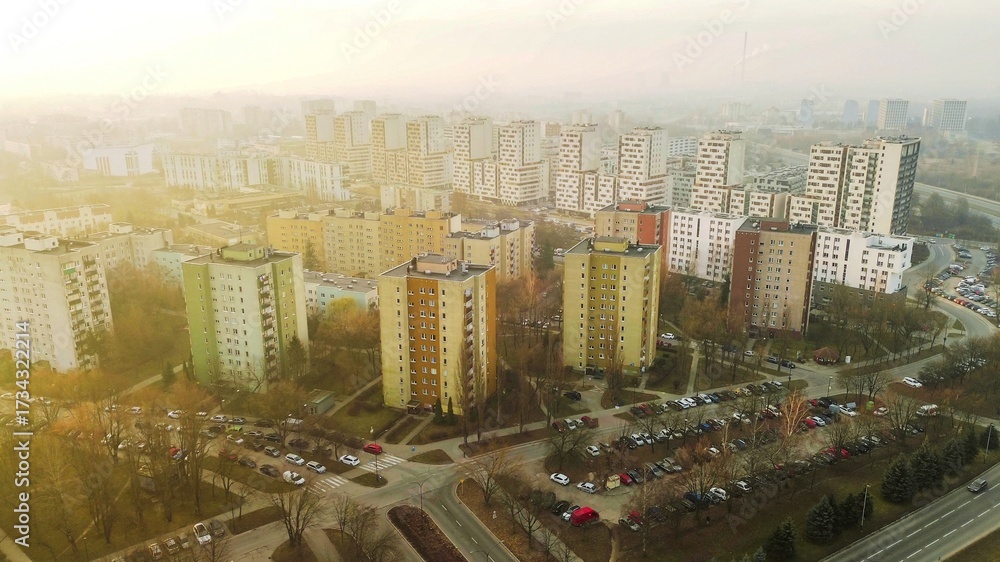 Fototapeta premium Modern apartment blocks in urban residential district
