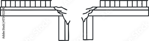 Technical illustration showing a detailed connection joint assembly for engineering applications..