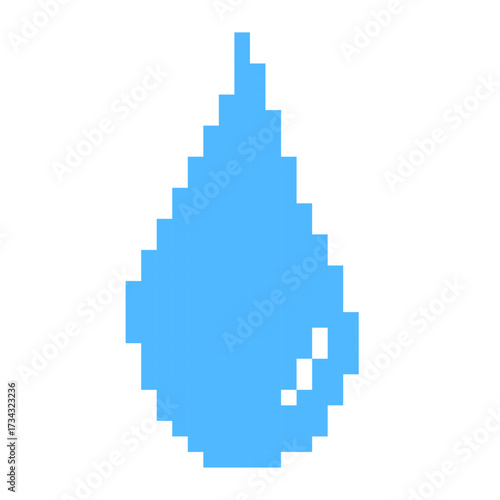 水色の汗や涙に使えるあしらいのドット絵 | ピクセルアート | 感情・エフェクトアイコン