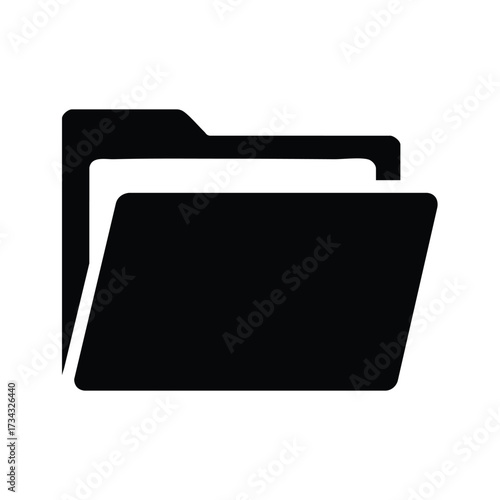 Open folder representing file management, organization, digital storage, and document categorization in a digital workspace