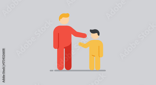 Mentorship flat icon, Skill 