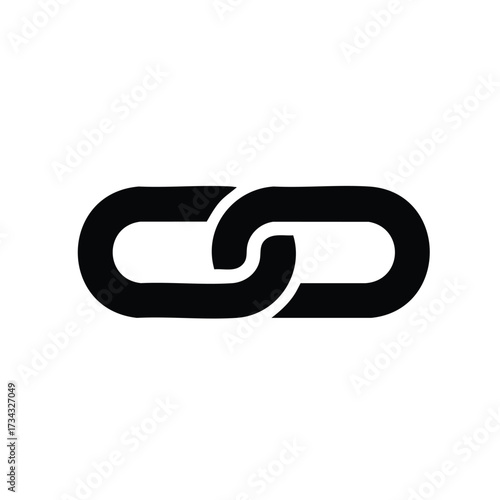 Close-up of a metallic chain with a smooth and interlocking design, symbolizing connection and strength in a minimalistic style