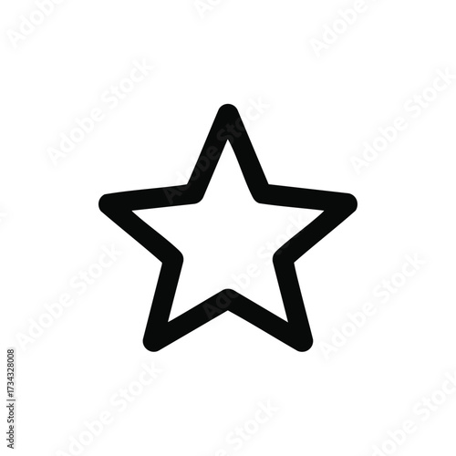 Close-up of a five-pointed star shape with bold outline on a plain , emphasizing simplicity and geometric design elements