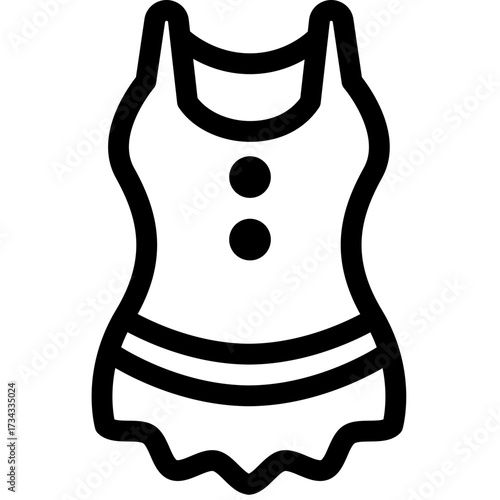 Summer Swimsuit Outline Icon