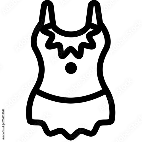 Swimsuit Outline Illustration