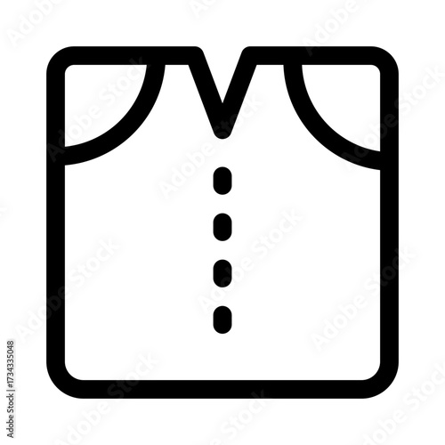 Shirt line icon vector