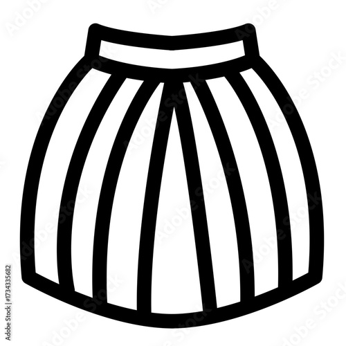 Fashionable Skirt Outline