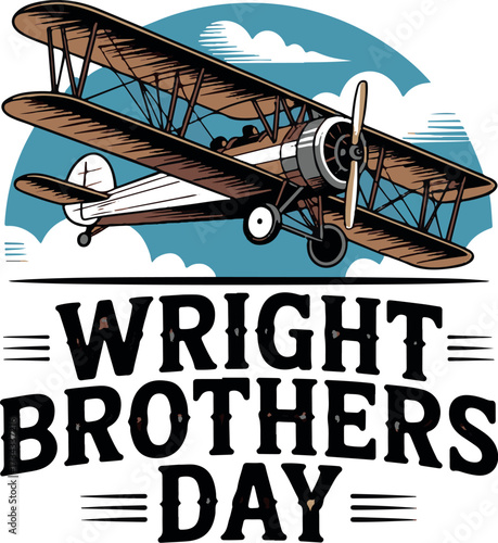 Wright Brothers Day T-shirt design, Don't be afraid to dream motivation slogan t shirt design