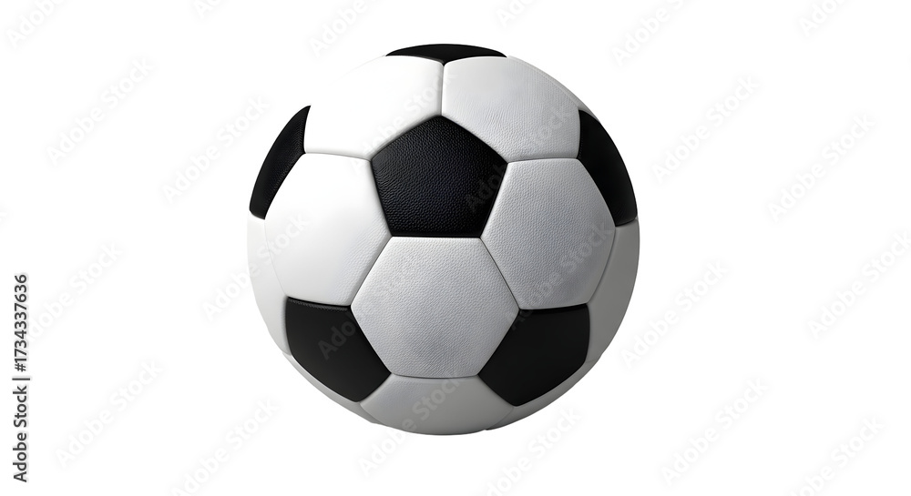 Obraz premium Soccer ball with classic black and white pattern against a for sports recreation and athletic themes and designs