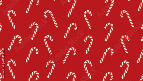 Festive candy cane pattern wallpaper