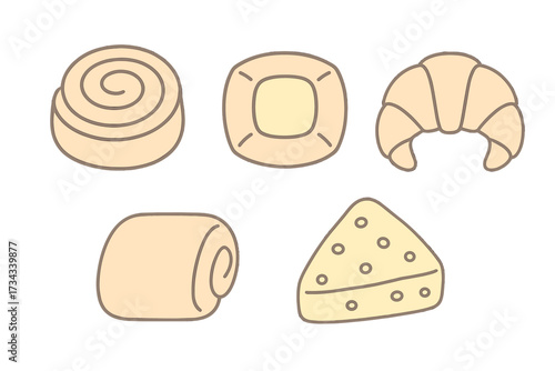 Delicious assortment of freshly baked pastries, sweet breakfast treats, and various dessert items for cafes and bakeries