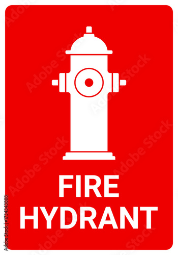 Fire hydrant sign vector illustration