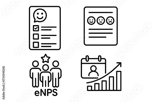 Employee satisfaction survey and enps with growth chart