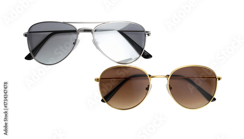  Stylish Sunglasses Duo isolated on transparent background