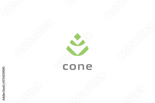 Template logo design solution with simple cone image