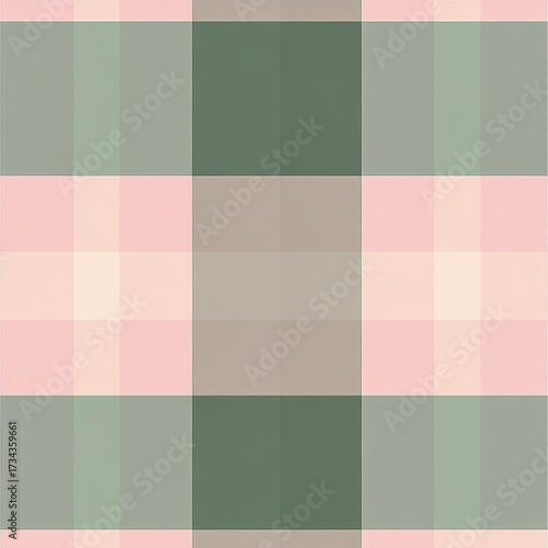 The combination of pastel pink and green in a plaid pattern creates a subtle yet stylish seamless texture, perfectly suited for textile design, fashion, or website backgrounds, and evokes a sense of