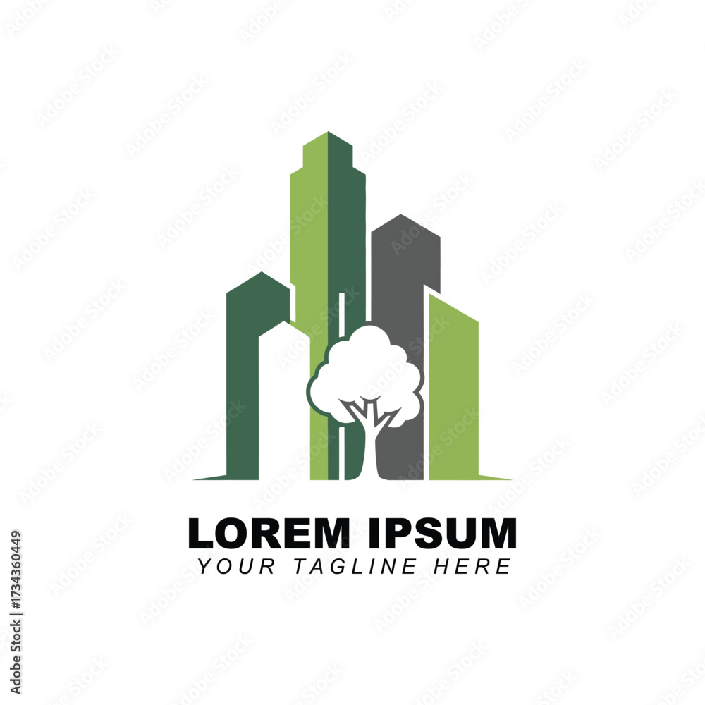 Fototapeta premium business building logo