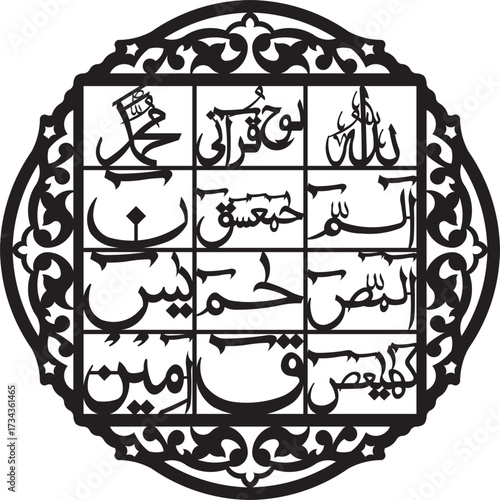 Calligraphy wall decor Quranic verses