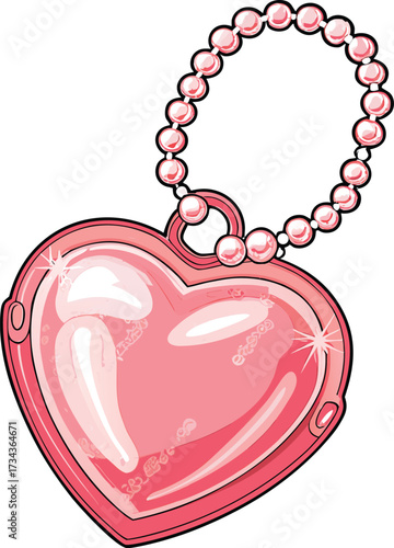 Pink heart locket 