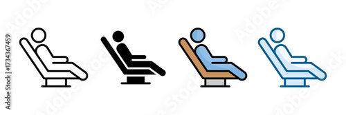 Dental Chair Icon Set Multiple Style Collection
