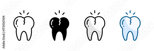 Caries Icon Set Multiple Style Collection
