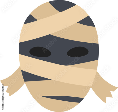 Mummy Face with Bandages