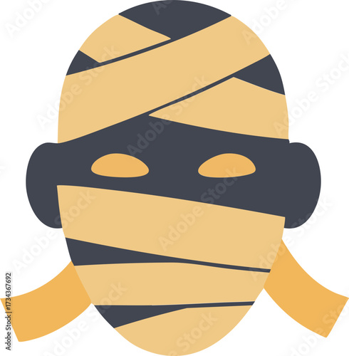 Mummy Face with Bandages