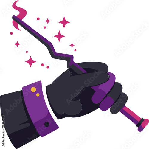 Witch Hand with Magic Wand