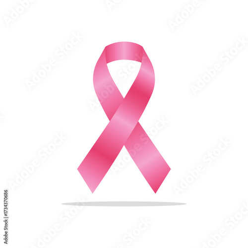 Pink breast cancer awareness ribbon