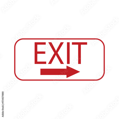  simple exit icon vector on white background.