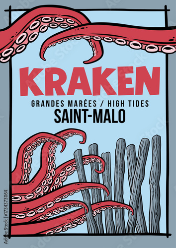 Wallpaper Mural Kraken et grandes marées de Saint-Malo Torontodigital.ca