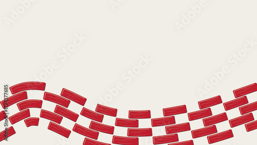 Brick frame with empty space for your text background illustration