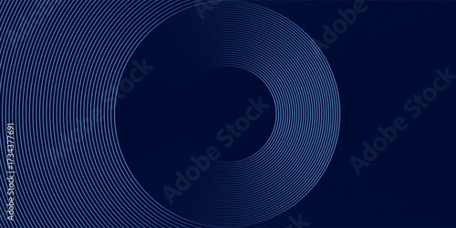 Abstract dark background with glowing lines circles. Eps10