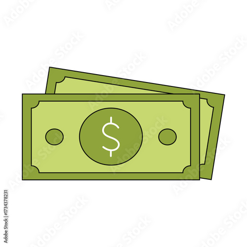green dollar sign illustration