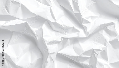 Wallpaper Mural Crumpled white paper texture with natural wrinkle patterns, suitable for use as a background in graphic design, digital artwork, posters, presentations, mockups, and creative projects. Torontodigital.ca
