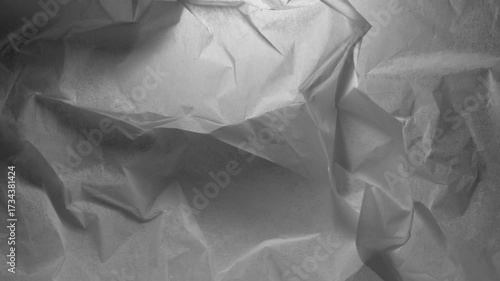 Stop motion animation paper texture background. 4k quality crumpled dark paper. Close-up wrinkled paper texture