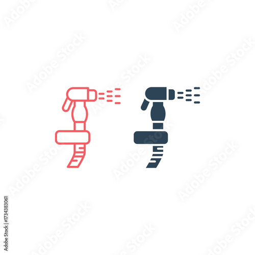 Bidet vector illustration icons set