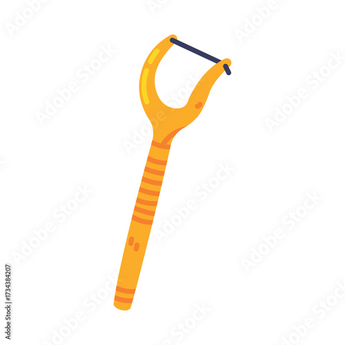 Tongue Cleaner as Oral Hygiene and Dental Object and Element Vector Illustration