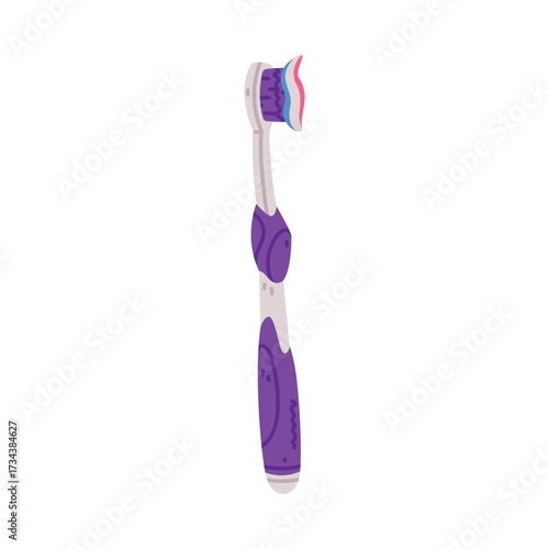 Brush as Oral Hygiene and Dental Object and Element Vector Illustration