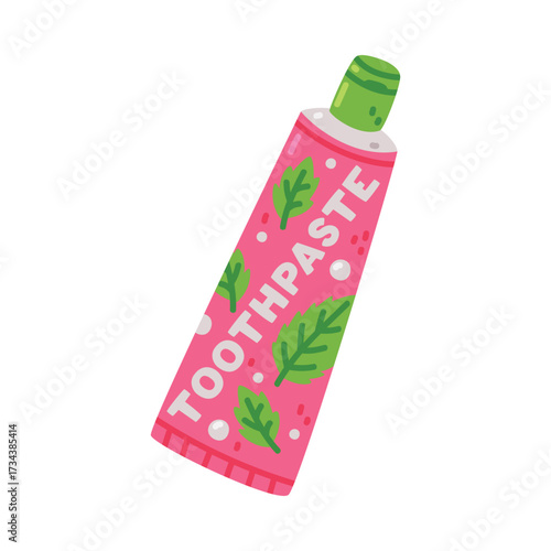 Toothpaste Tube as Oral Hygiene and Dental Object and Element Vector Illustration