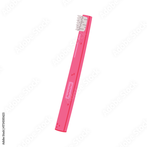 Brush as Oral Hygiene and Dental Object and Element Vector Illustration
