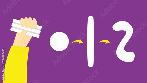 Hands holding plasticine. Vector illustration in flat style