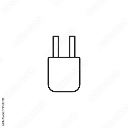 Universal Power Plug Outline Icon for Device Connection