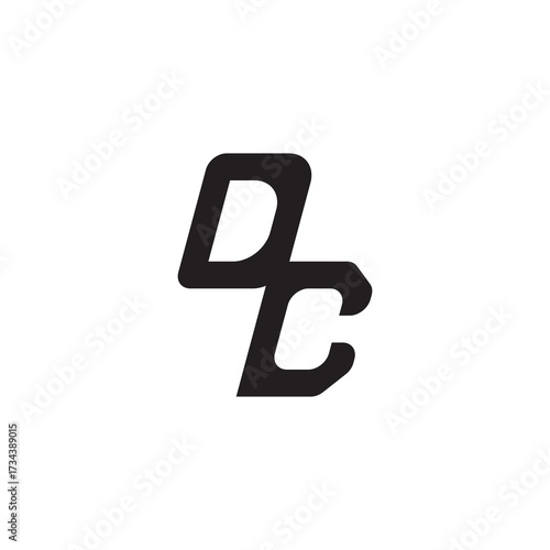 Free Download Initial Bold Logo Unique minimalist overlaping DC Monogram Simple Design Alphabet - GFXLoad