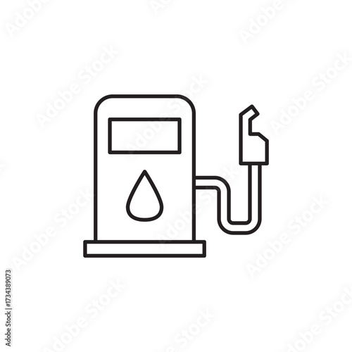 Fuel Gas Pump Outline Icon for Vehicle Refueling Service