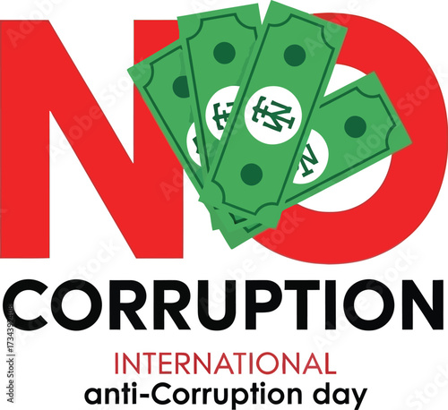 Symbolic representation of rejecting corruption and bribery with money crossed out.