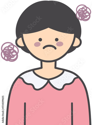Upset Sad Worried Person Illustration
