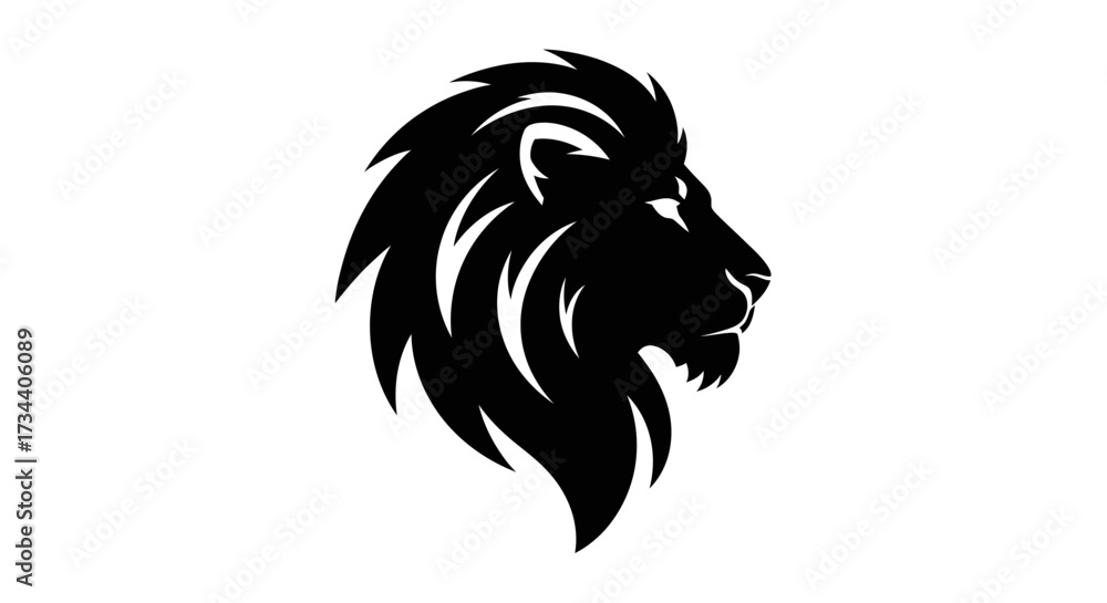 Fototapeta premium A simple, black and white logo featuring a stylized monkey face with text below.