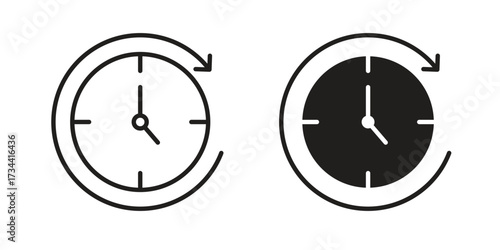 Wait time icons simple vector set. logo sign symbol set