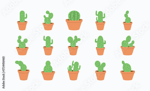 Cute Cactus Plant Cartoonish Graphic Pack